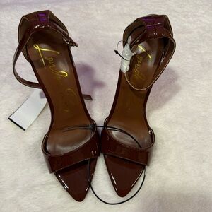 London Rag Women's Burgundy Patent Leather Heels Size 7